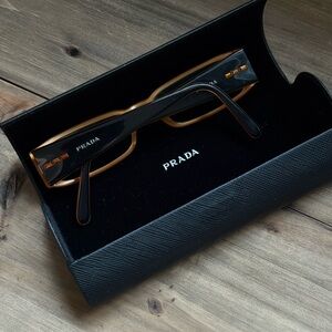 Authentic Prada Eyeglasses Frames VPR10F – Black / Orange – Made in Italy
